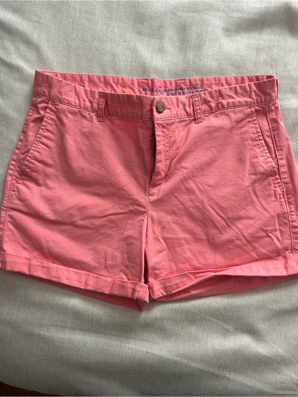 GAP Coral Pink Cuffed Chino Shorts